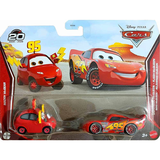 Disney Pixar Cars Maddy McGear & Lightning McQueen 2 Pack 20th