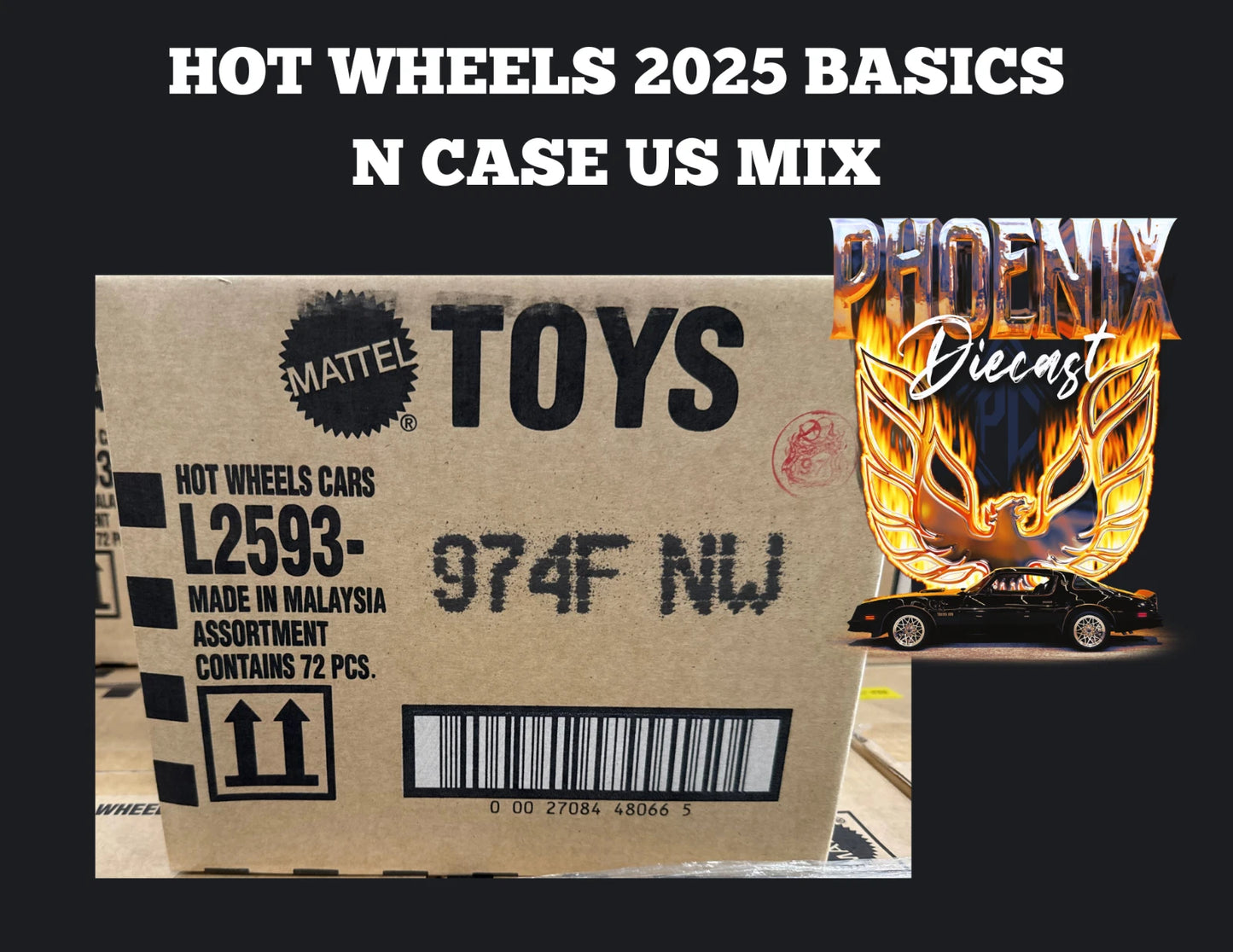 Hot Wheels 2025 Basics N Case US Mix