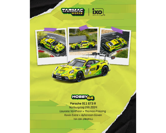 Tarmac Works Porsche 911 GT3 R Nürburgring 24h 2024 #911 1:64 scale