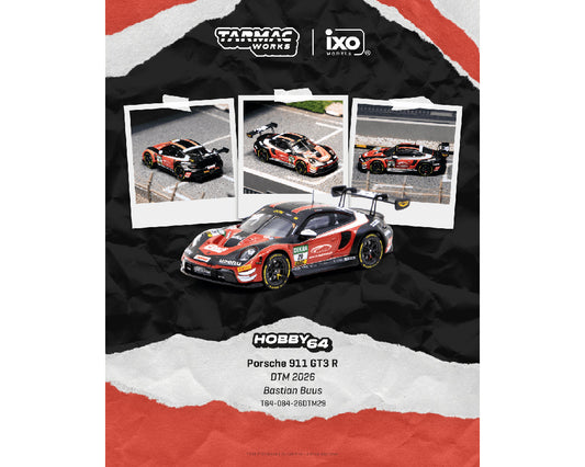 Tarmac Works Porsche 911 GT3 R DTM 2026 #29 Bastian Buus 1:64 scale