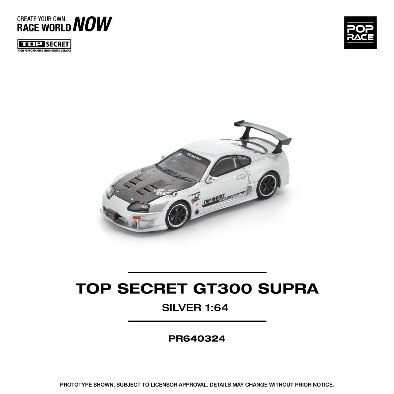 Pop Race Top Secret GT300 Supra – Silver
