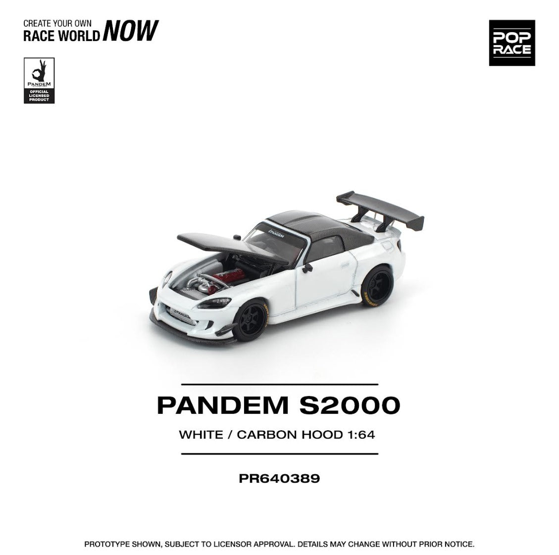 Pop Race Pandem S2000 – White (New Tooling)