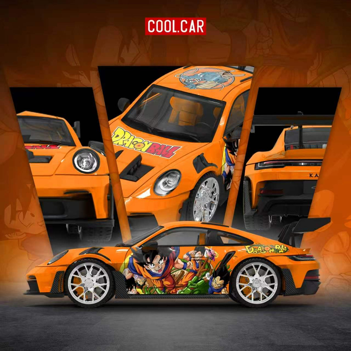 Cool Car Porsche 911 Dragon Ball — Orange — Preorder