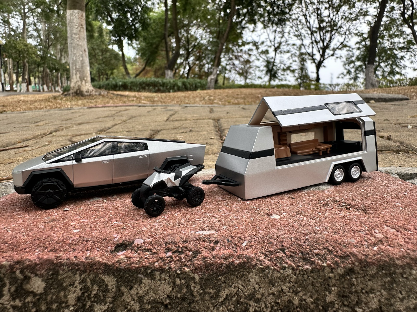Tesla Pickup Metal Steel Silver