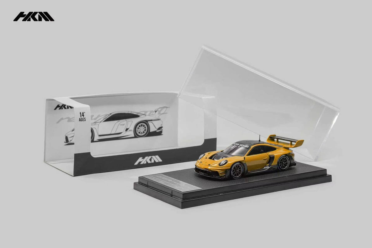HKM Porsche 911 (992) GT3 R Rennsport in Signal Orange — packaging view