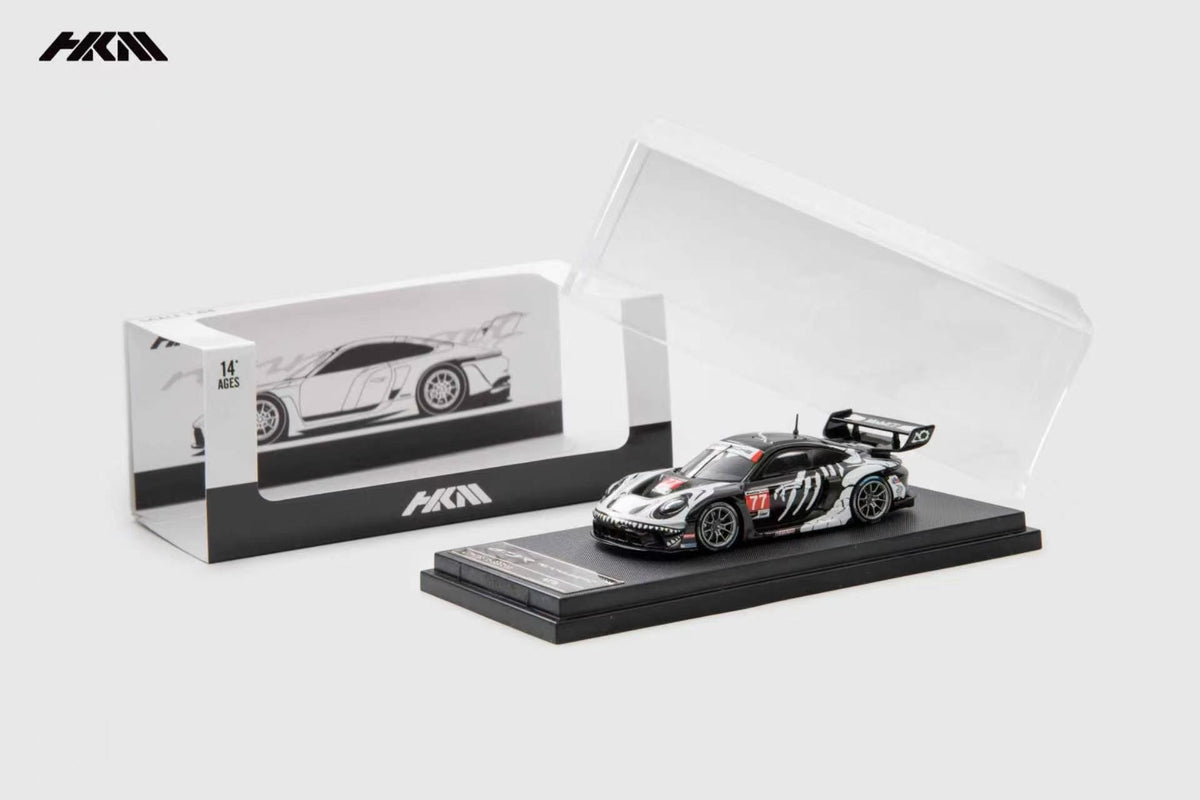 HKM Porsche 911 (992) GT3 R Rennsport in Skeleton Dinosaur Livery — packaging view