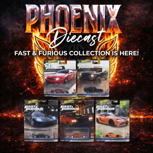 Hot Wheels Fast and Furious Premium L Case Set of 5