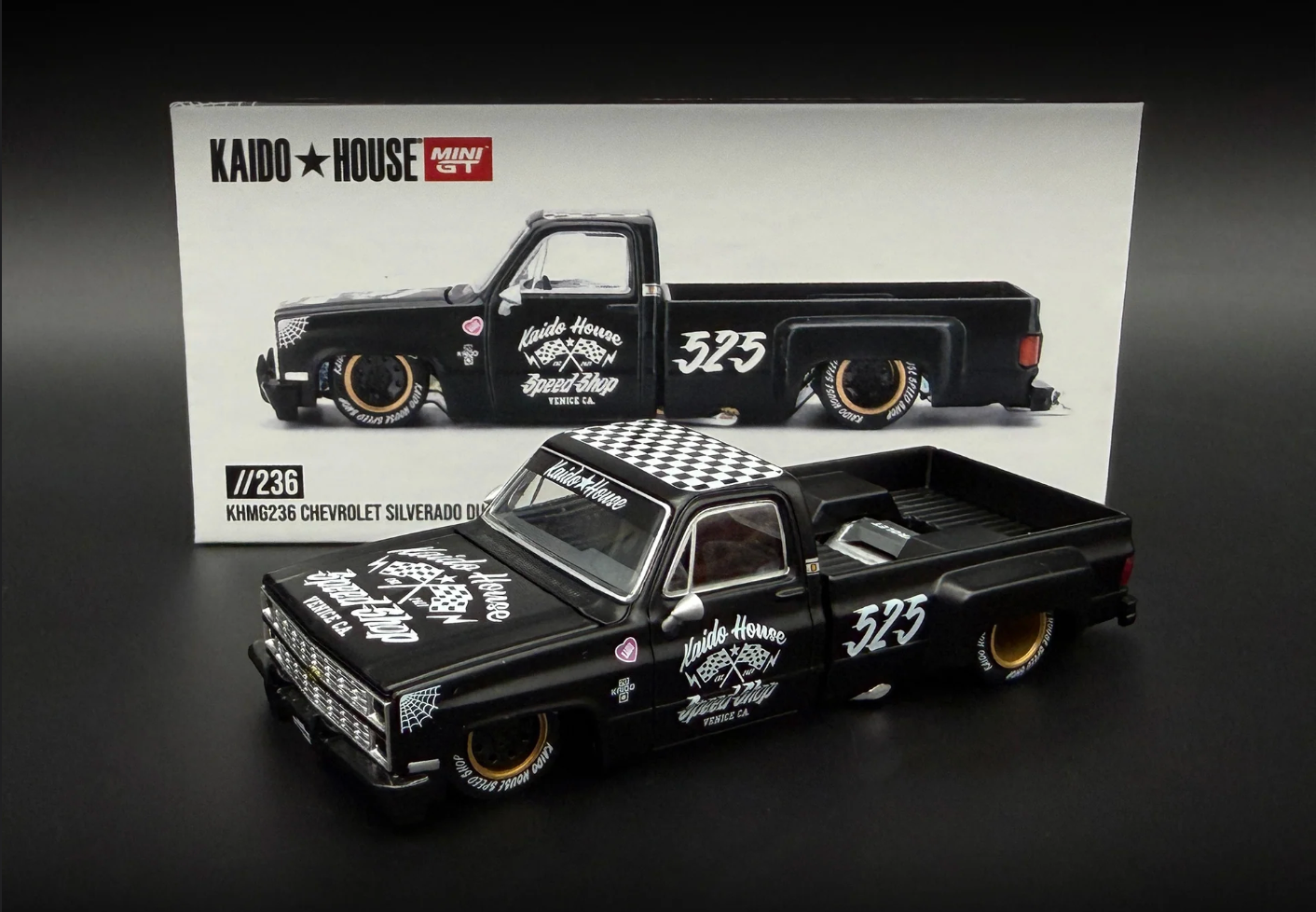 Kaido House KHMG236 Chevrolet Silverado Dually Hot Rod V1 Flat Black