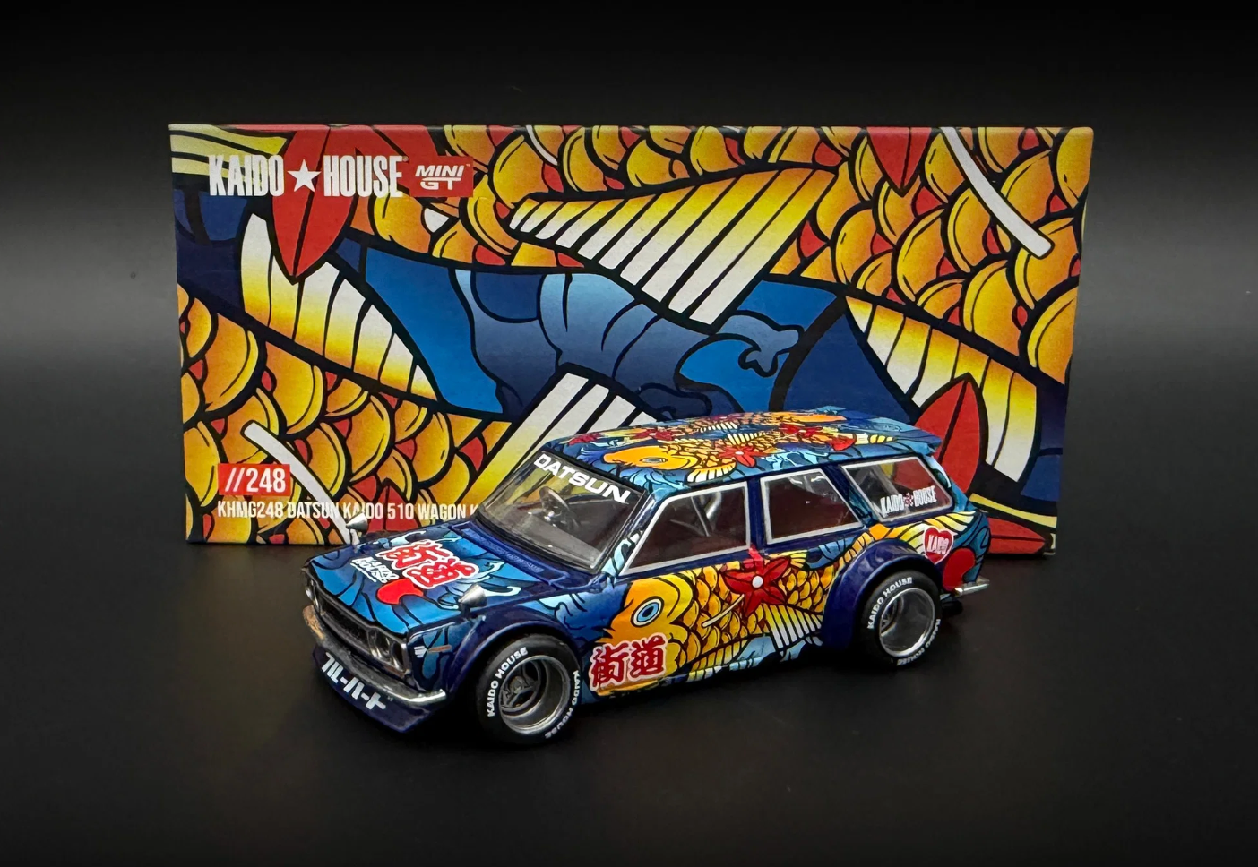 Kaido House KHMG248 Datsun Kaido 510 Wagon Koi Wagon V1 Teal Blue